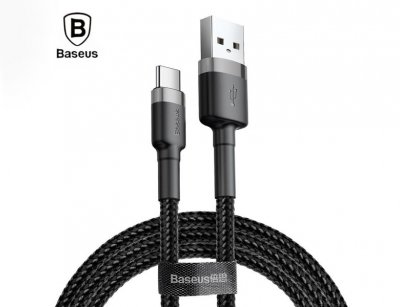 خرید کابل شارژ سریع و انتقال داده Baseus Cafule Type-C Cable - تلکام