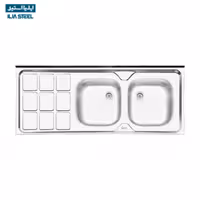سینک ظرفشویی روکار ایلیااستیل عرض 50