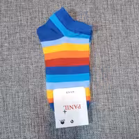 جوراب نخی مچ پایی بادوام و زیبا فری سایز برند پانیل  طرح رنگین کمان