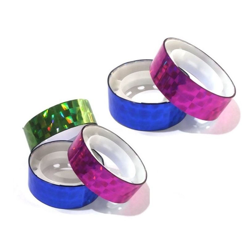 چسب نواری رنگی مدل لیزری عرض 1.3 سانتی متر،مورد استفاده در ساخت کاردستی برای کودکان،استفاده در مهد کودک و... 