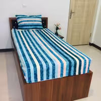 حراج روتختی کشدار یک و نیم نفره عرض 120 (2تیکه) پارچه تترون مدل پیام سبزآبی
