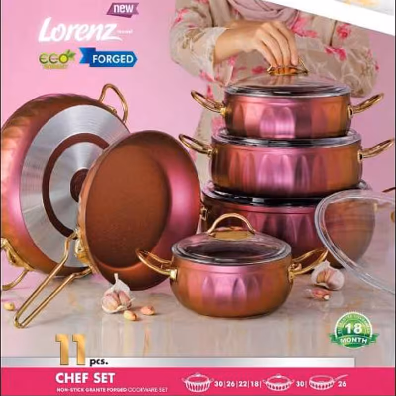 سرویس قابلمه 11 پارچه EVIZ PLUS مدل لورنز