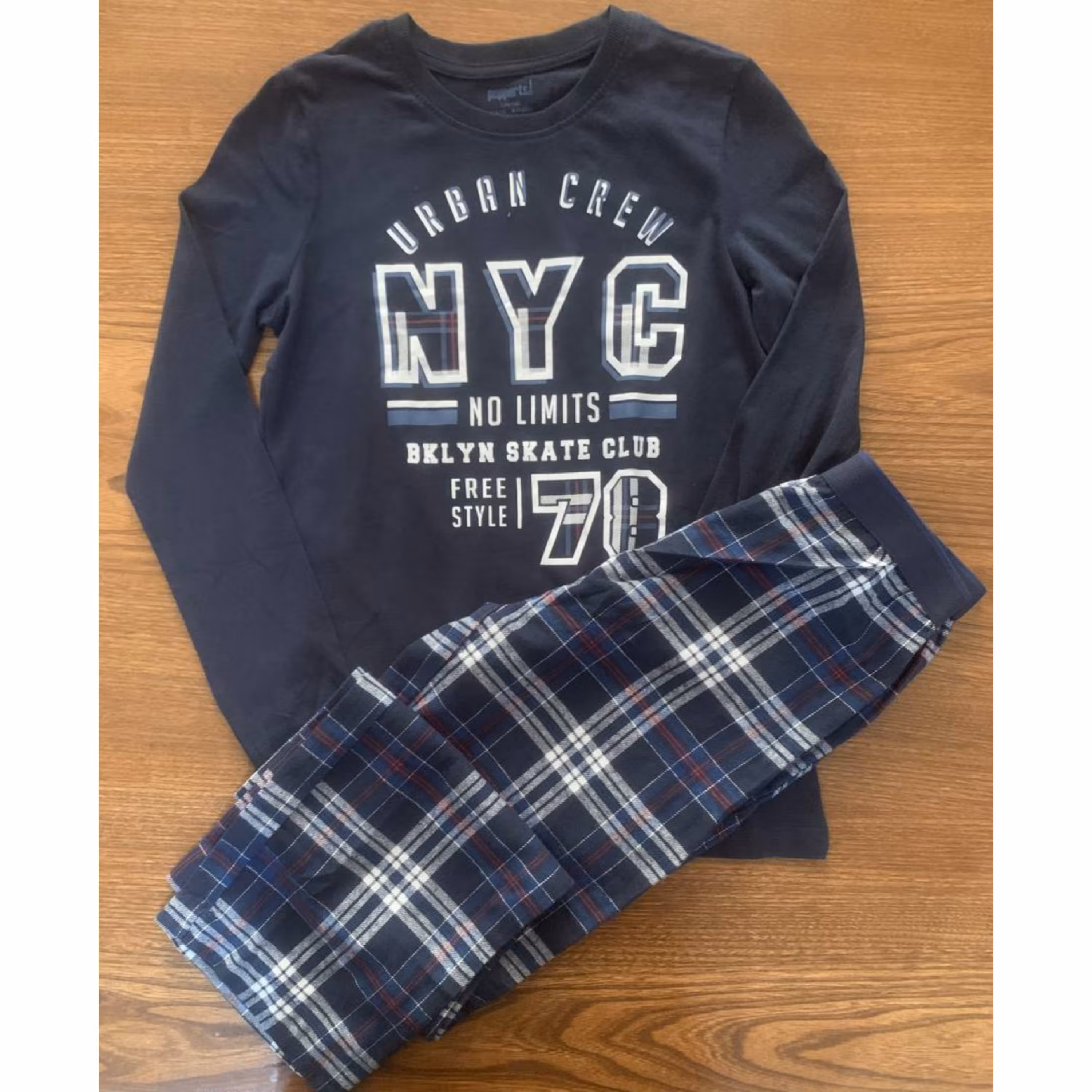 ست بلوز وشلوار پسرانه، لوپیلو آلمان، تمام، نخ، ارگانیک، ضد حساسیت، سایز 8تا 10سال 