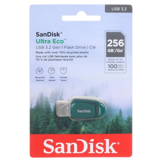 فلش مموری سن دیسک مدل Ultra Eco USB3.2 ظرفیت 256 گیگابایت