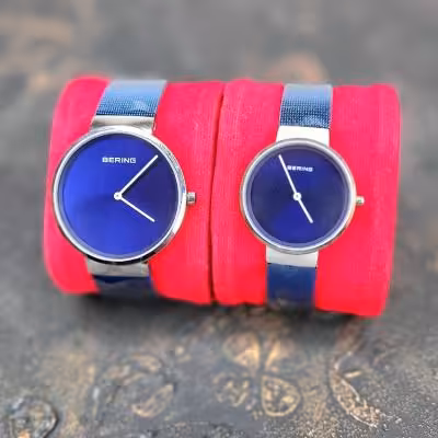 ساعت ست بیرینگ بند سرمه ای