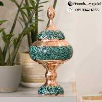 شکلات خوری مسی فیروزه کوبی 48 سانتی متر