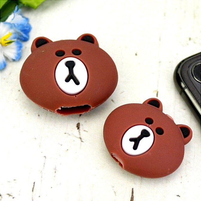 محافظ سری کابل فانتزی 2تایی خرس قهوه ای