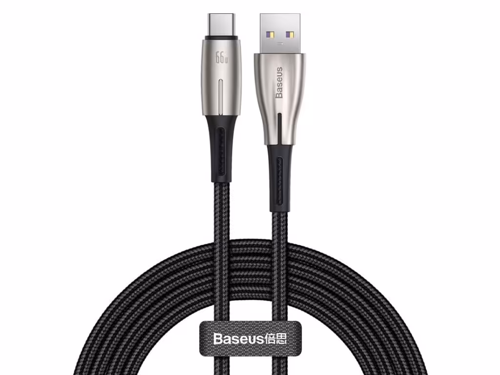 کابل سوپر فست شارژ یواس‌بی به تایپ‌سی 1 متری بیسوس BASEUS SuperCharge Cable for Type-C PD2.0 66W CATSD-M06