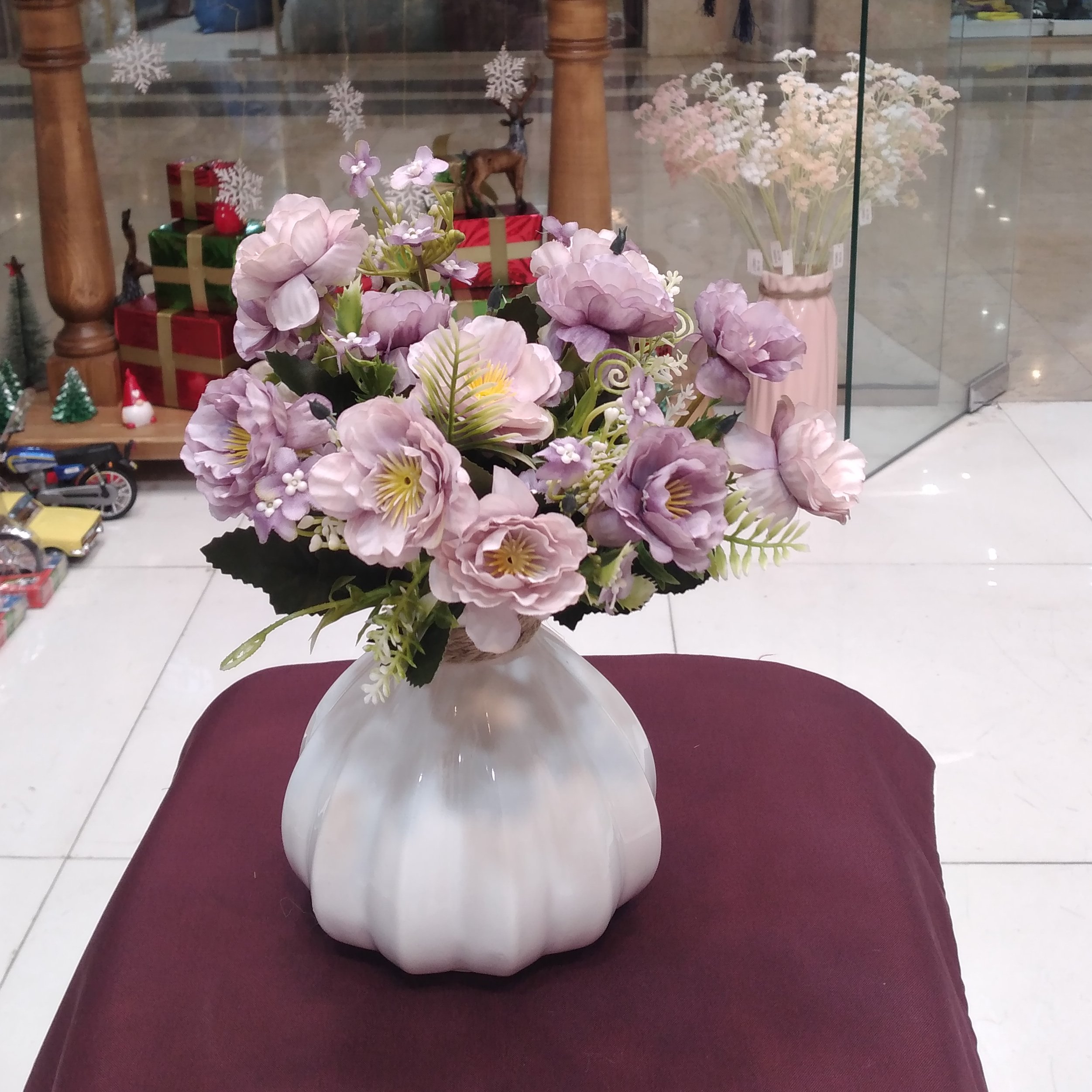 فروش عمده و تک گل مصنوعی ، بوته 6 گل در 6 رنگ