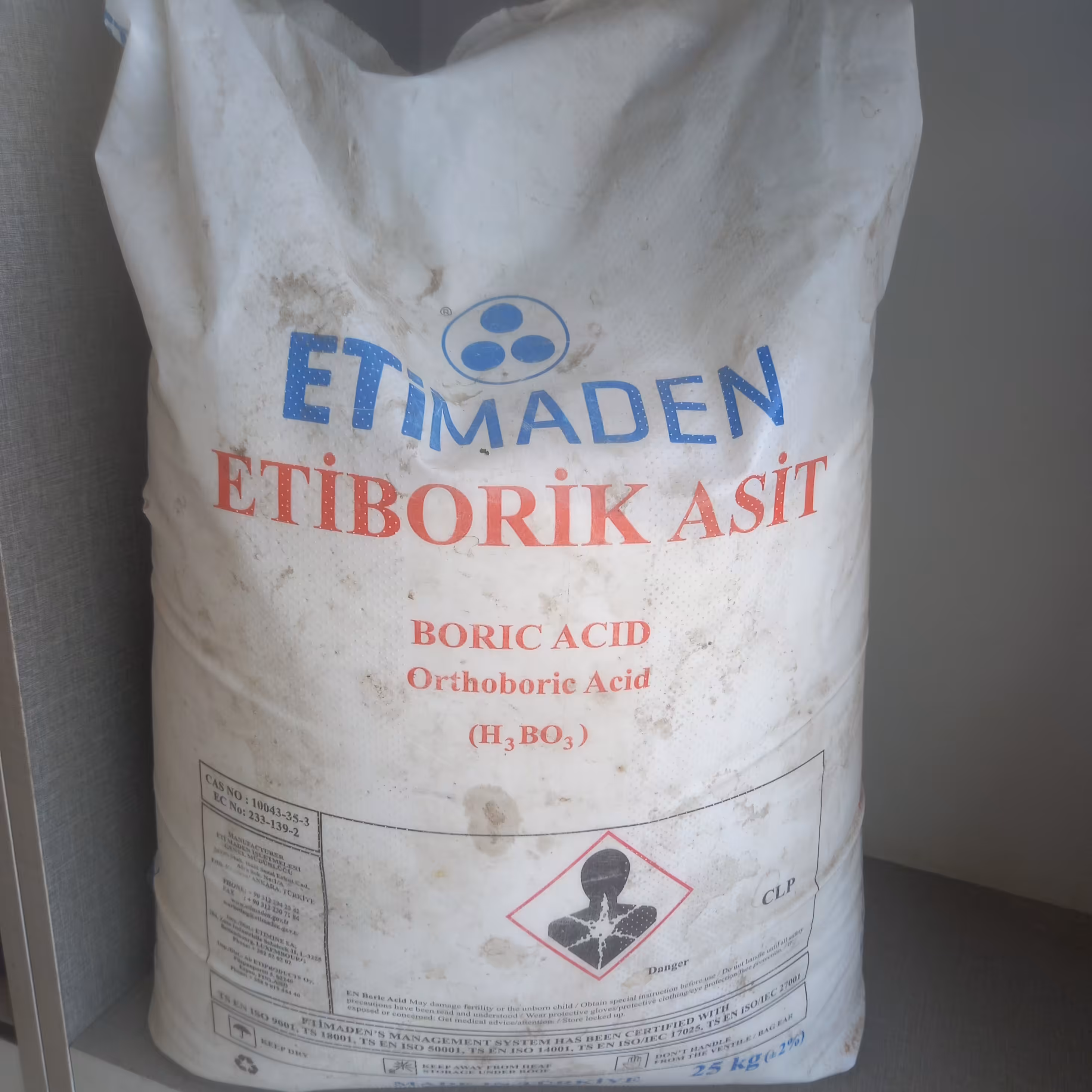 اسید بوریک کیسه 25 کیلوگرمی ترک