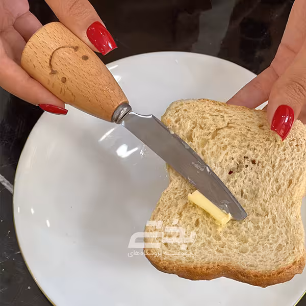 چاقو دسته چوبي طرح لبخند