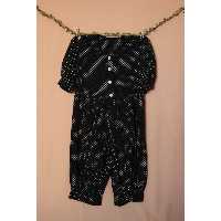 سرهمی مشکی توپ توپی  کودک  8  و 9 سال  مناسب تابستان و  محرم