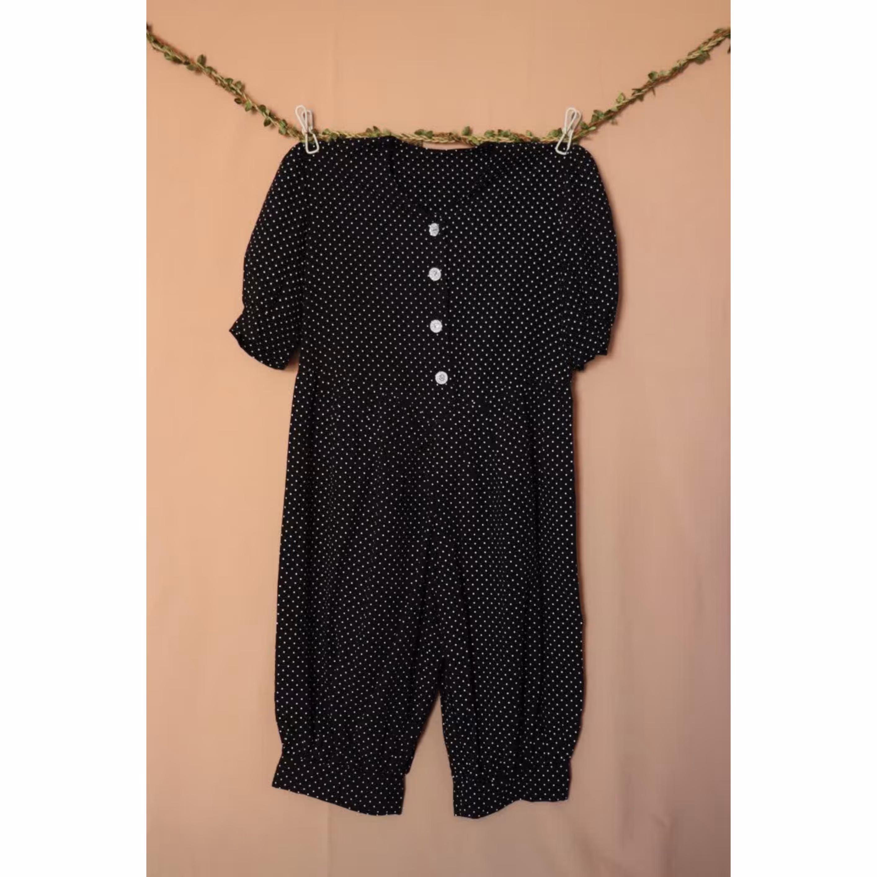 سرهمی مشکی توپ توپی  کودک  8  و 9 سال  مناسب تابستان و  محرم