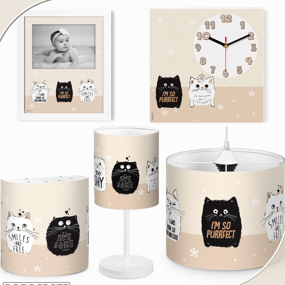 ست لوستر کودک طرح گربه پرشین کد 8933