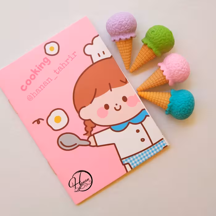 پاک کن بستنی قیفی لوازم تحریر فانتزی پاکن فانتزی 