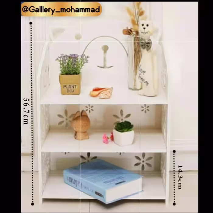 گالری شلف محمد استند 3طبقه طرح خرس مناسب اتاق کودک و جاکتابی و اسباب بازی
