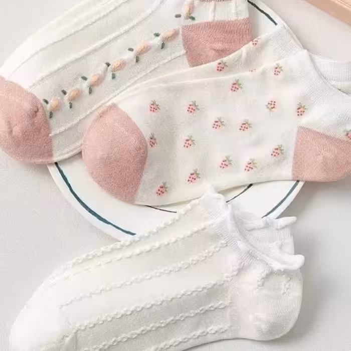 جوراب توت فرنگی سایز 36تا 44