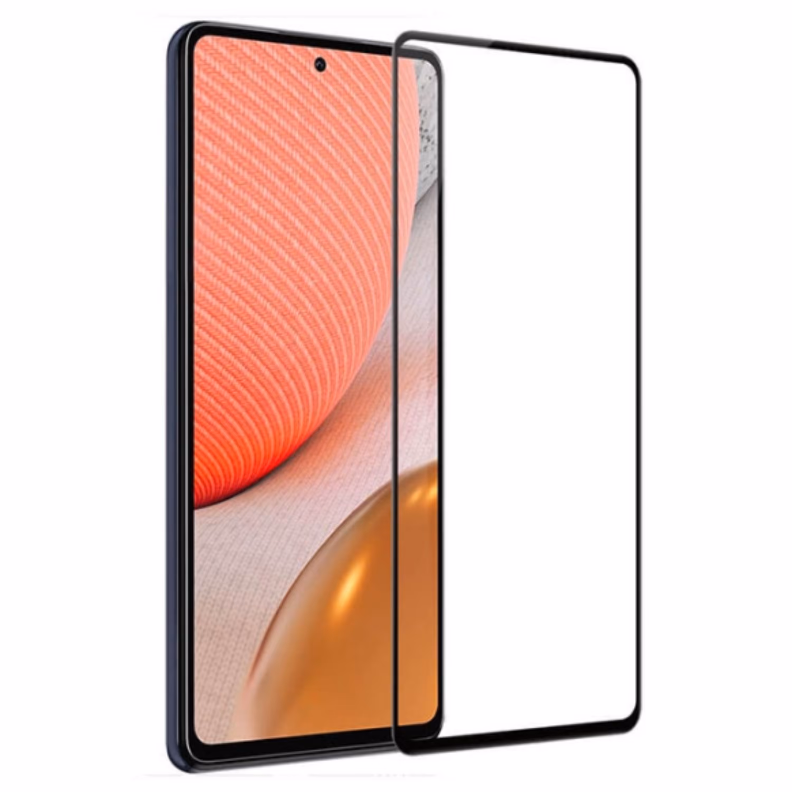 محافظ گلس فول چسب سامسونگ گلکسی  A72-A73 SAMSUNG  21D FULL BLACK