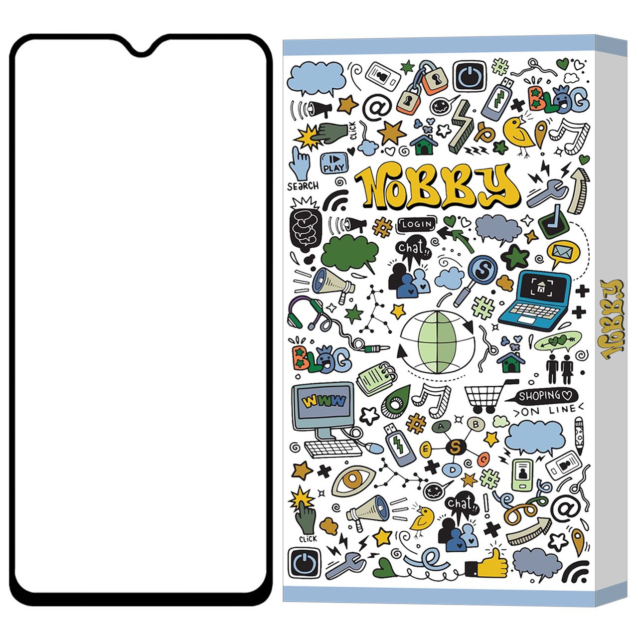 محافظ صفحه نمایش تمام صفحه مناسب برای گوشی موبایل شیائومی Redmi 9C