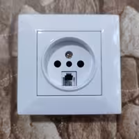 پریز تلفن دومنظوره توکار آیسان 2017 جهان الکتریک