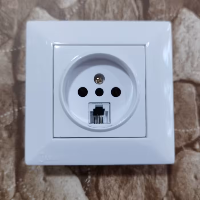 پریز تلفن دومنظوره توکار آیسان 2017 جهان الکتریک