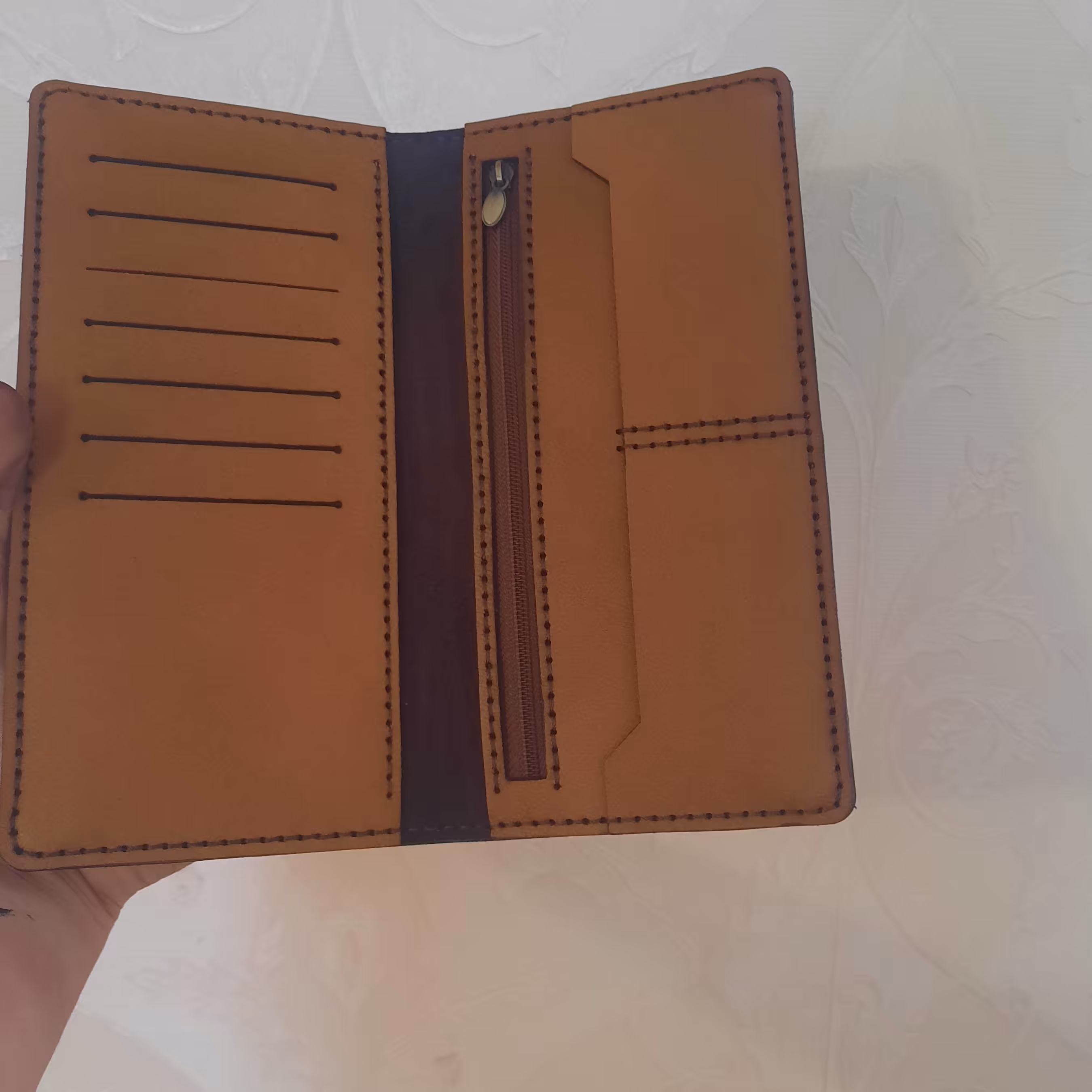 کیف پول کتی  چرم طبیعی گاوی کد56