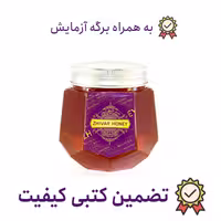 عسل کنار  طبیعی نیم کیلوگرمی ژیوار همراه با  برگه آزمایش