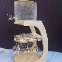 کلمن شیشه ای چوب روشن