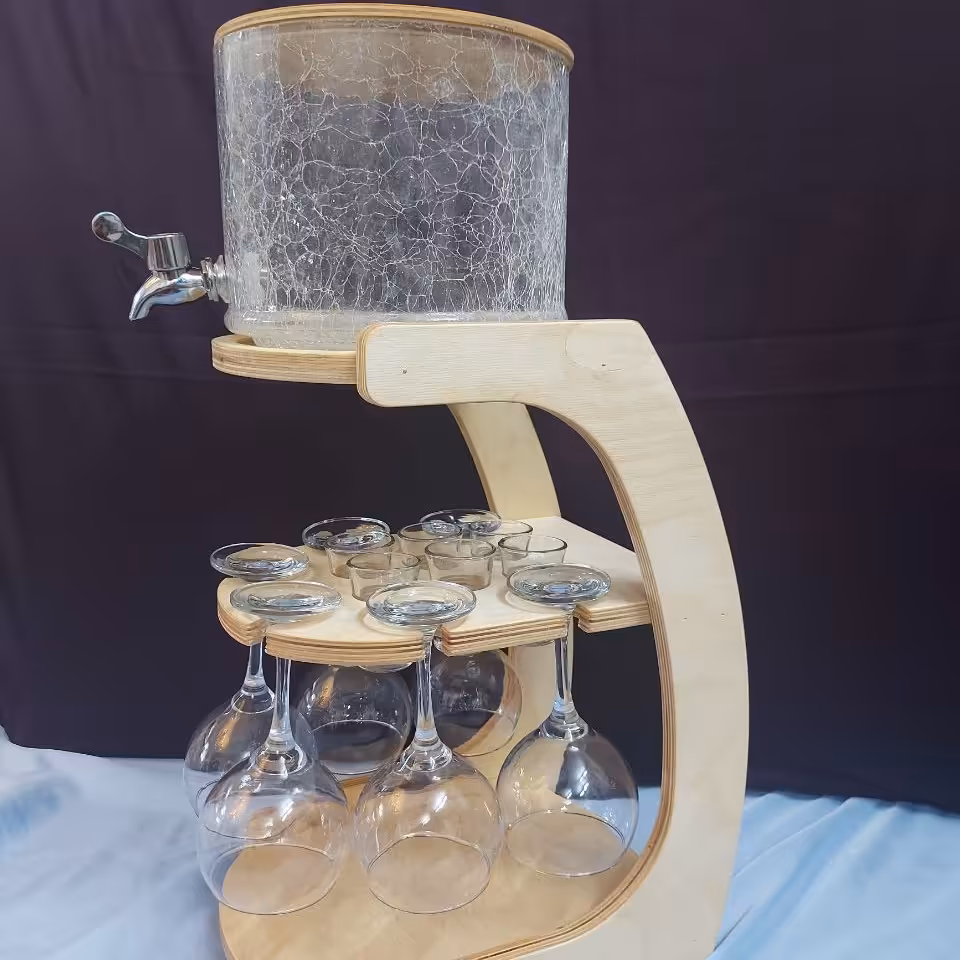 کلمن شیشه ای چوب روشن