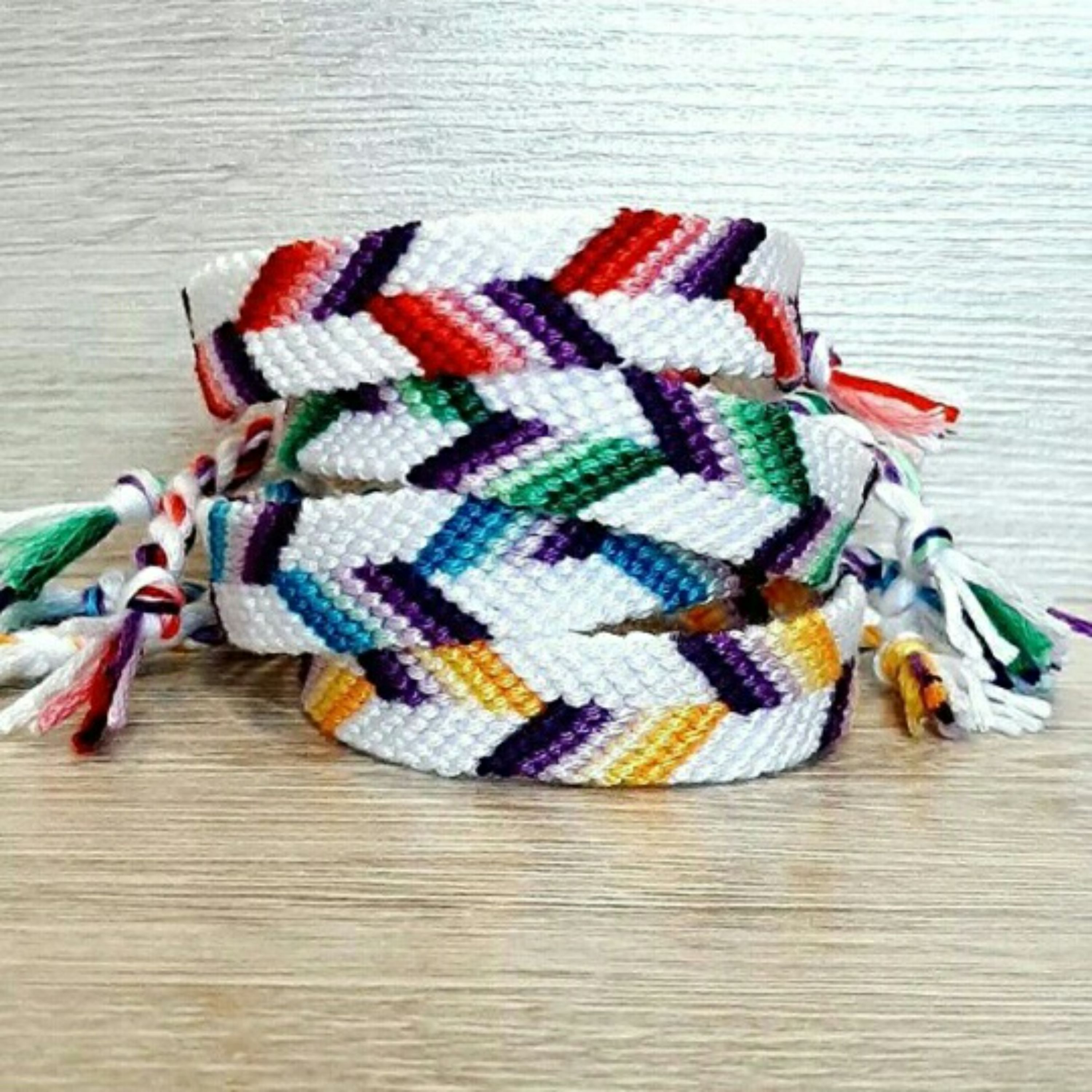 دستبند دوستی طرح هفت هشتی رنگین جدید کد 121