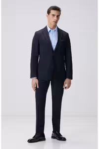 کت وشلوار آبی مردانه و شلوار مخلوط پشم سرمه‌ای نتورک Network