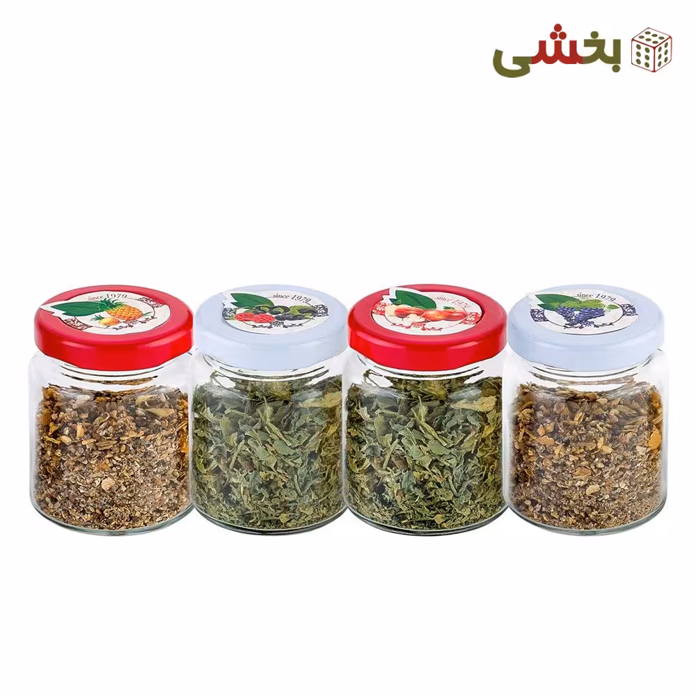 جا ادویه ای شیشه ای نیلوفر مدل لوتوس سایز 2