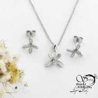 نیمست نقره طرح گل عیار925 کد 18137