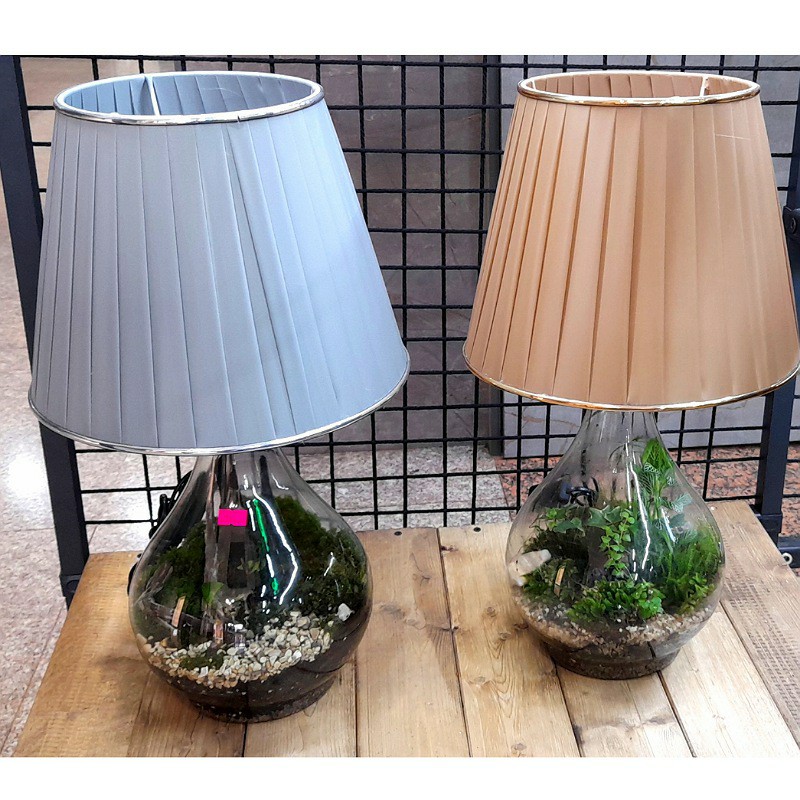 تراریوم مدل آباژوری رنگ طوسی روشن و کرم