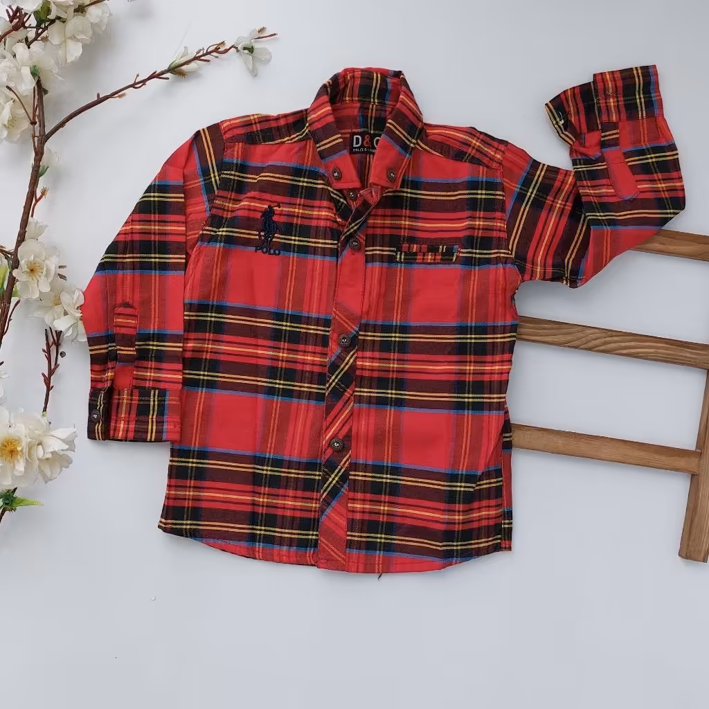 پیراهن  چهارخونه پسرانه  سایز 40 تا 60