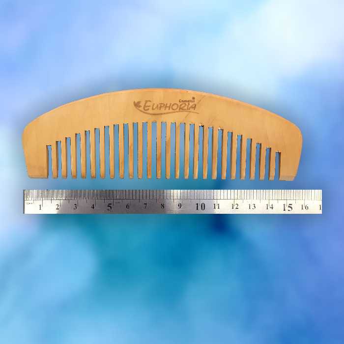 شانه چوبی دندانه درشت - برند ایفوریا - 16 سانتی