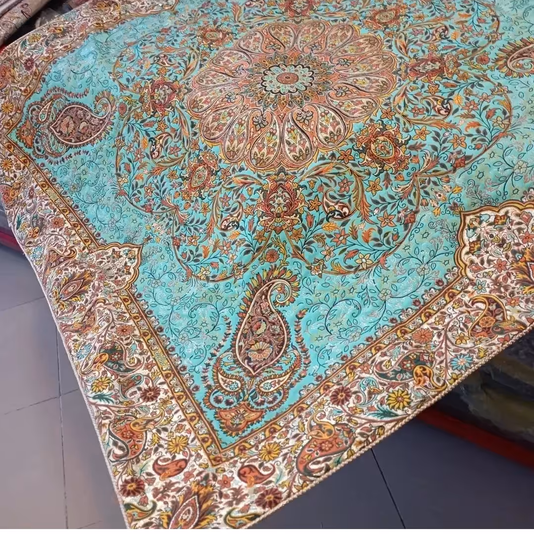 رومیزی ترمه مربع یک در یک