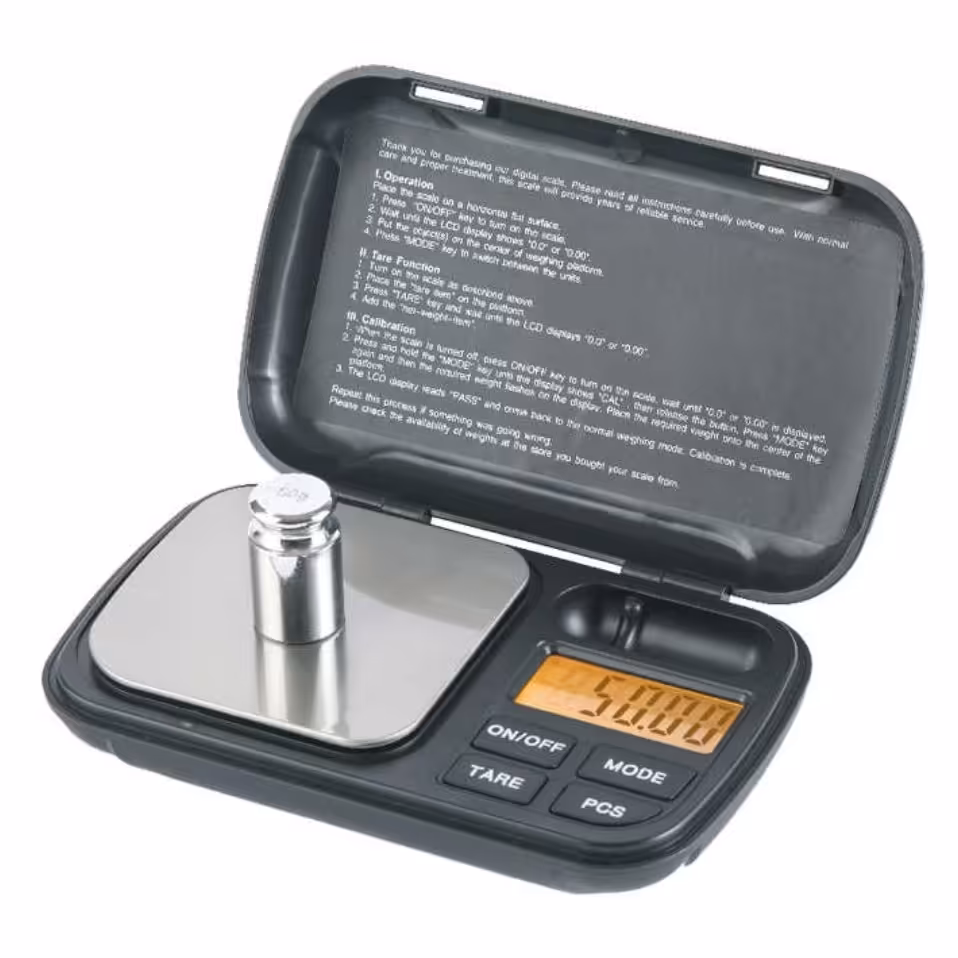 ترازو جیبی آزمایشگاهی زرگری و زعفران 300گرمی دقت 0.01