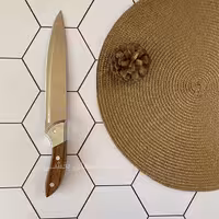 چاقو آشپزخانه مدل دسته چوبی آلفا بزرگ