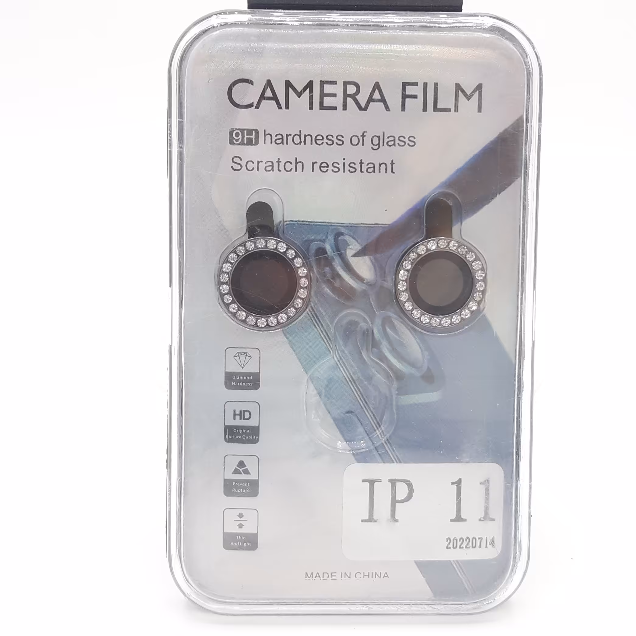 محافظ لنز دوربین نگینی آیفون 11 رنگ سفید