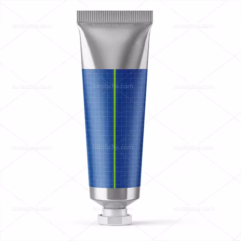 موکاپ بسته بندی تیوپی کرم PSD | گرافیک با طعم تربچه