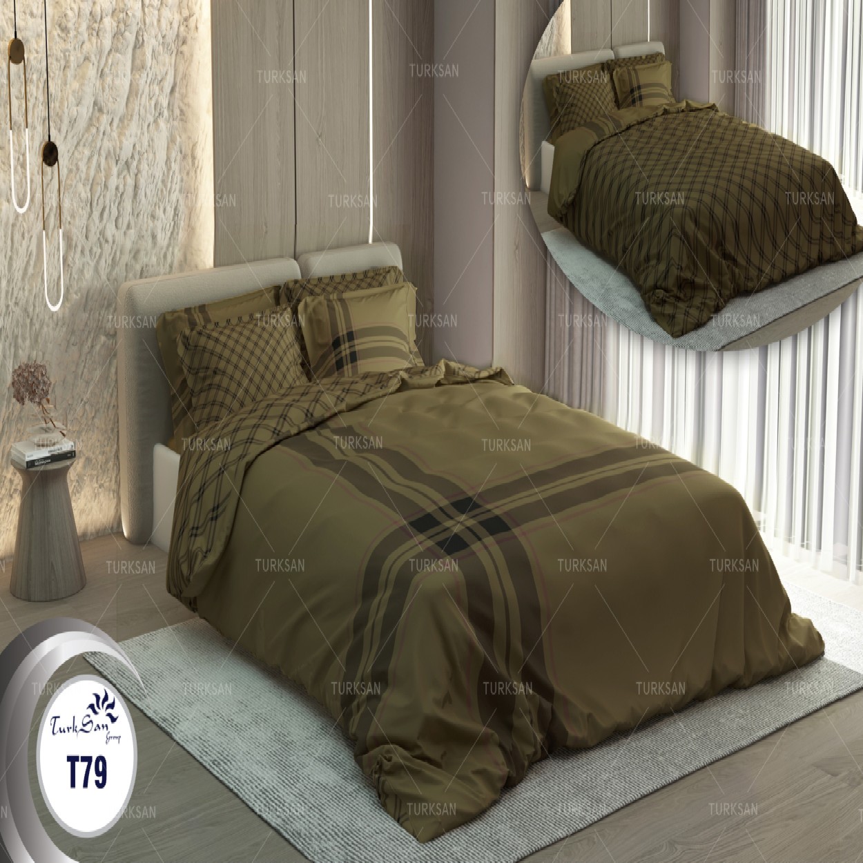 سرویس روتختی ترکسان کد T-79 دونفره 6 تکه