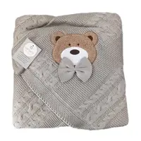 پتو نوزادی تدی بافت کارترز رنگ خاکی (Grey)