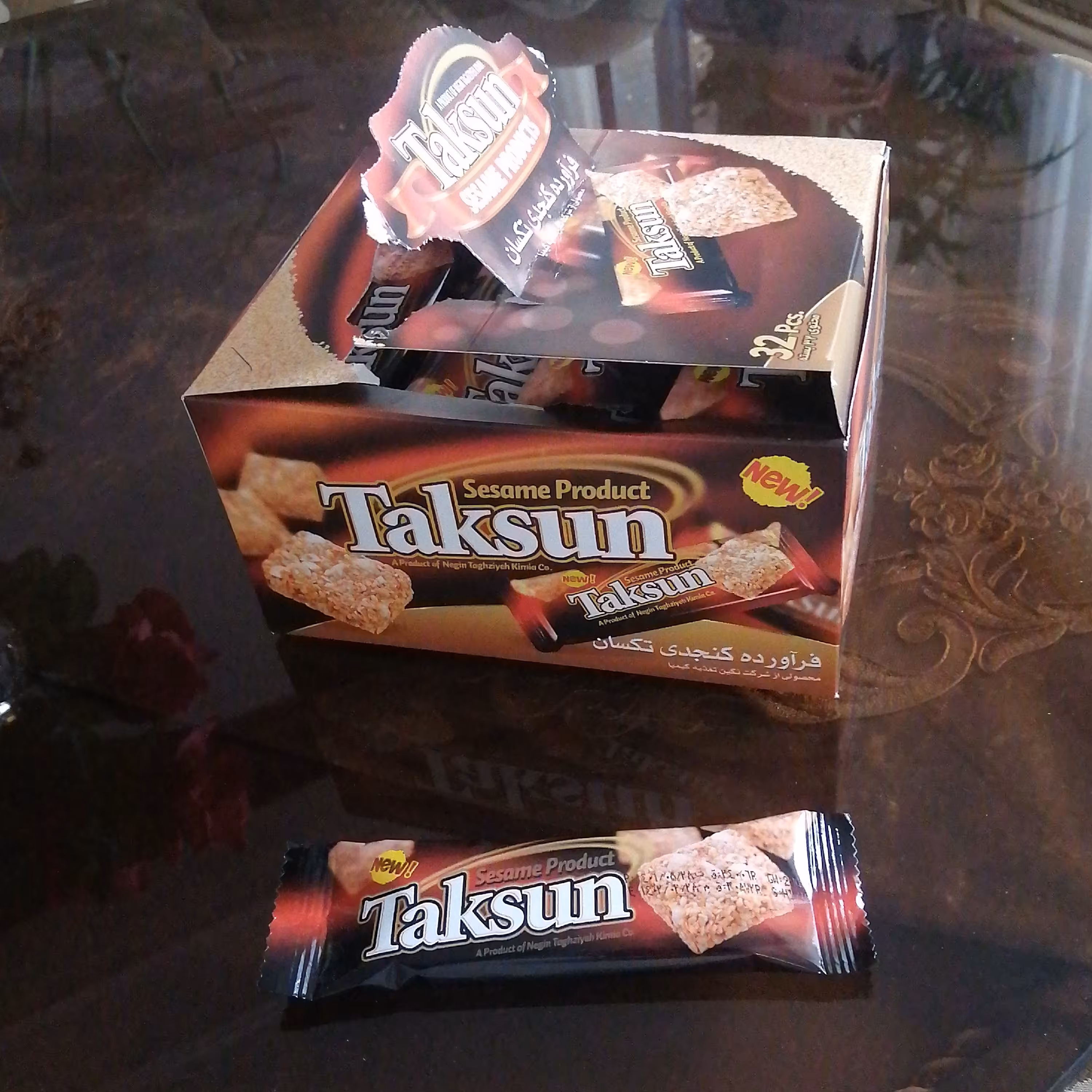  شکلات  کنجدی 32 عددی مقوی و خوشمزه