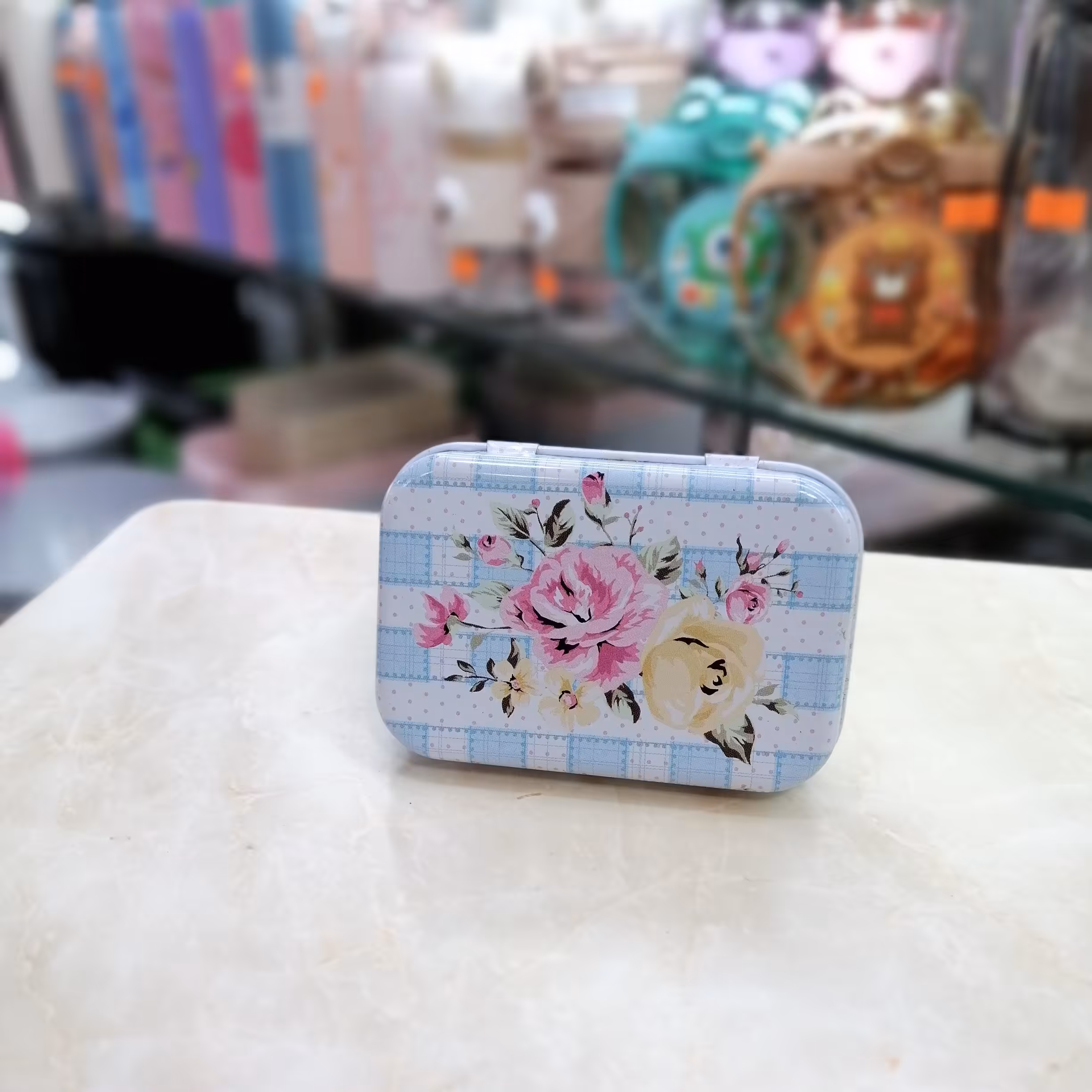 قوطی فلزی همه کاره باکس فلزی همه کاره راه راه آبی