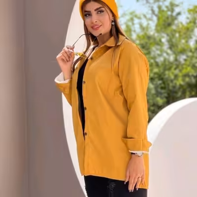 مانتو اسپرت زنانه مدل مانتو بارانی ، جنس تی سی ضد آب داخل کرک