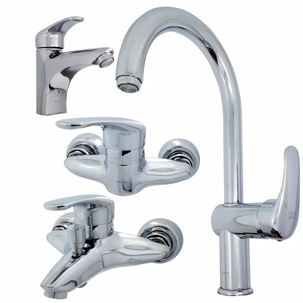 ست 4 تکه شیرآلات کلار مدل دریا