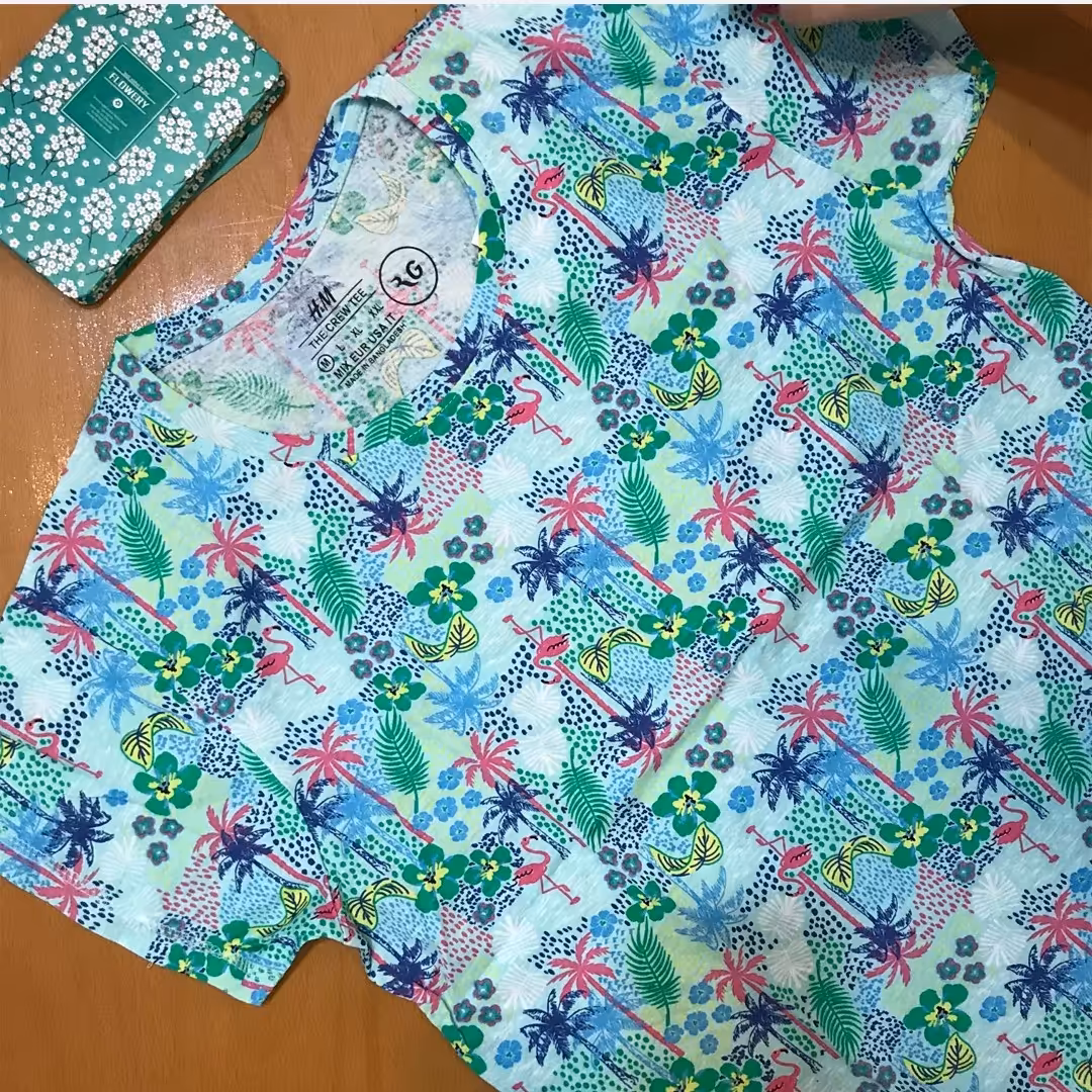 تی شرت نخی آستین کوتاه