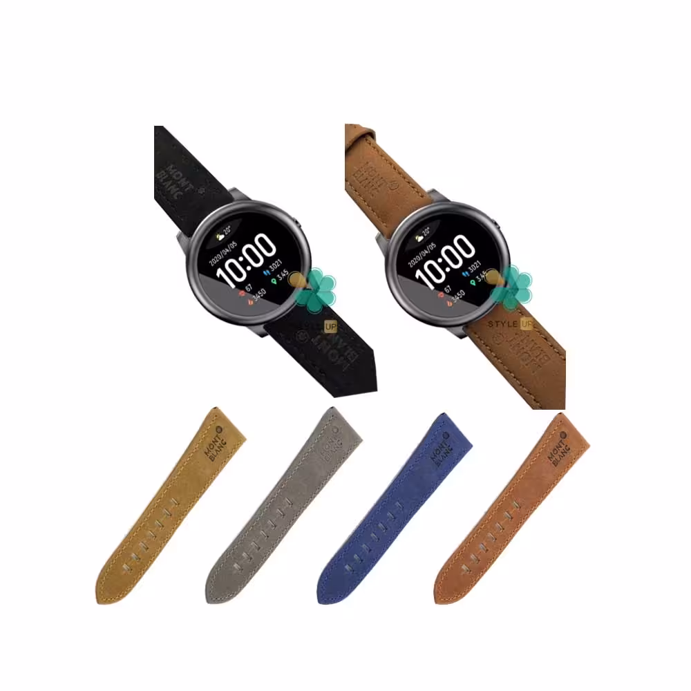 بند چرم ساعت شیائومی Xiaomi Haylou Solar LS05 برند Mont Blanc