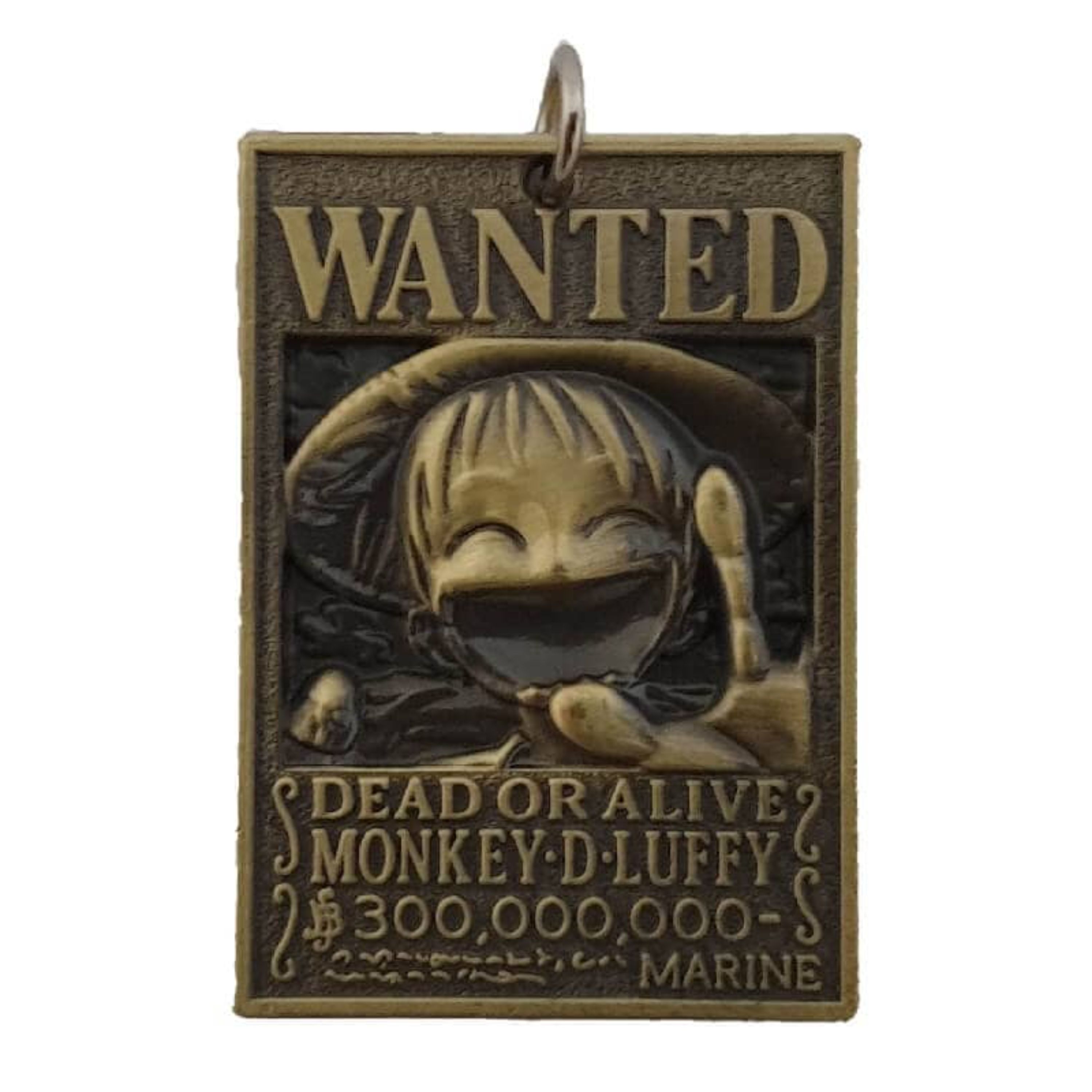 آویز پلاک طرح مانکی دی لوفی Monkey D Lufi از انیمه وان پیس One Piece دو رو طرح دار